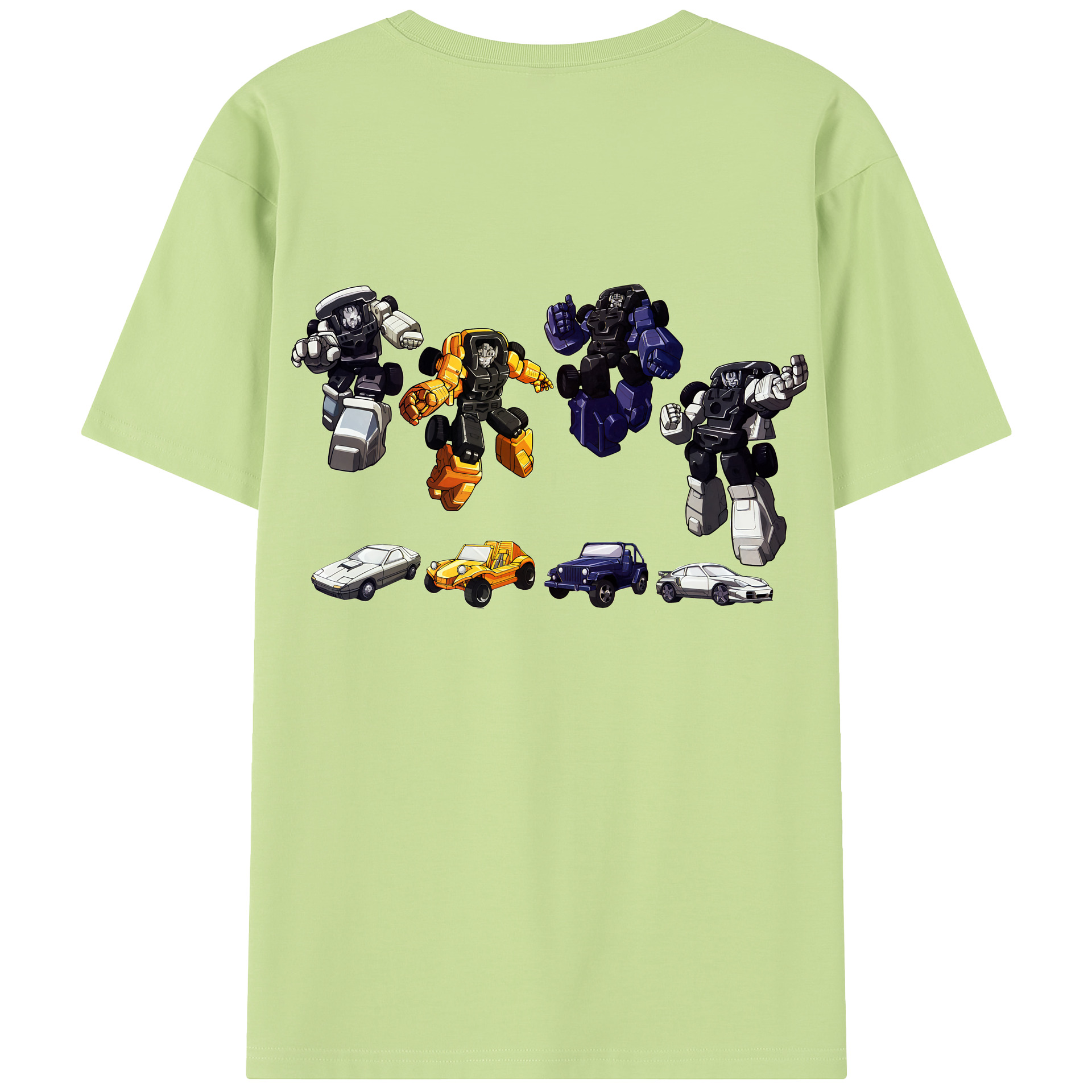 （画像用） Transformers トランスフォーマー 綿100％半袖Tシャツ（背面プリント）